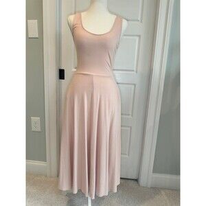 Leith Nordstrom Scoop Neck Sleeveless Midi Dress Pink XS
